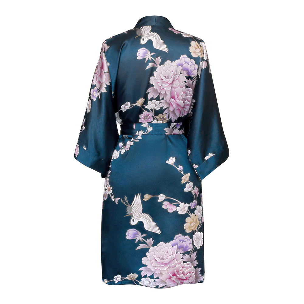 Chrysanthemum & Crane Short Kimono Robe 48 Chrysanthemum & Crane Short Kimono Robe
