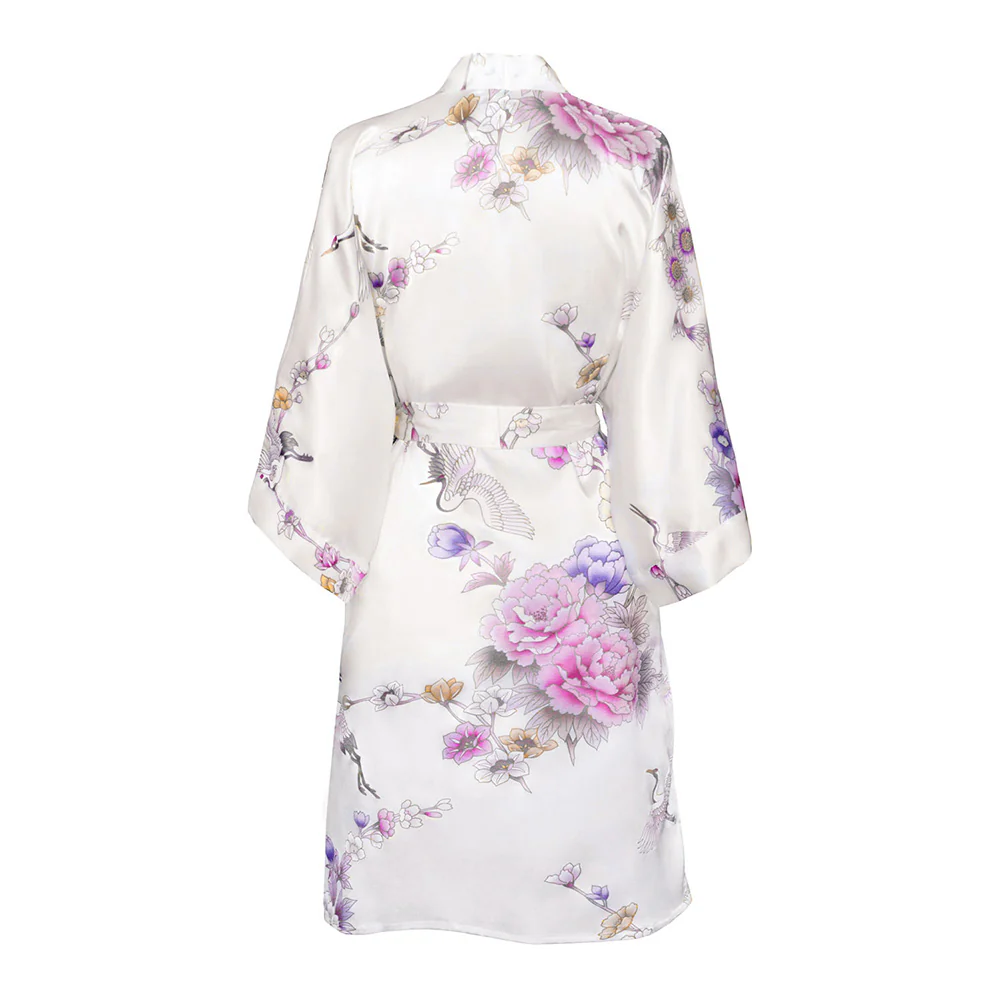 Chrysanthemum & Crane Short Kimono Robe 54 Chrysanthemum & Crane Short Kimono Robe