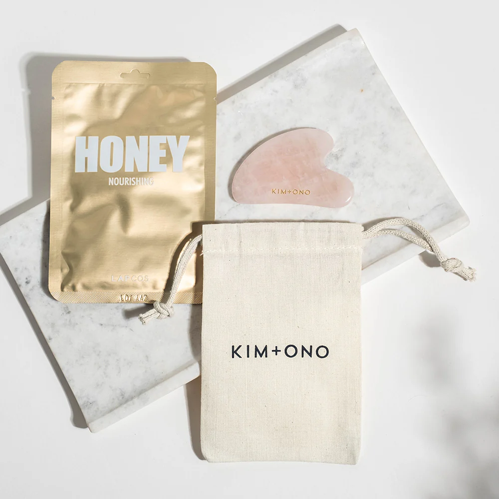 Gua Sha Tool + Sheet Mask Bundle (Holiday Gift)