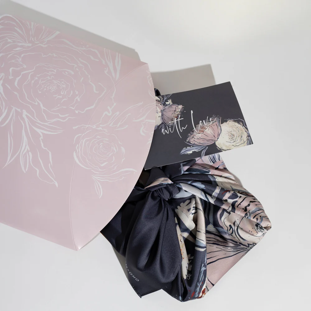 Silk Handpainted Crane Long Kimono Robe